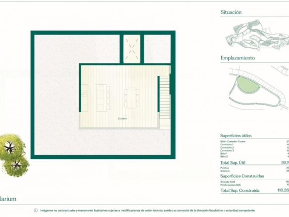 Villa de 3 dormitorios en un sola planta con solarium y piscina privada en Hacienda del Álamo Golf Resort(Murcia)
