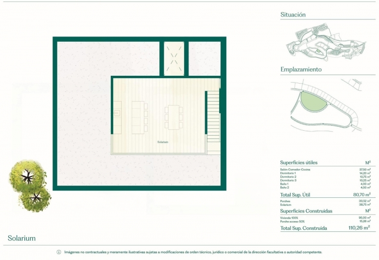 Villa de 3 dormitorios en un sola planta con solarium y piscina privada en Hacienda del Álamo Golf Resort(Murcia)