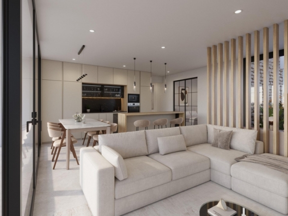 Villa de 3 dormitorios en un sola planta con solarium y piscina privada en Hacienda del Álamo Golf Resort(Murcia)