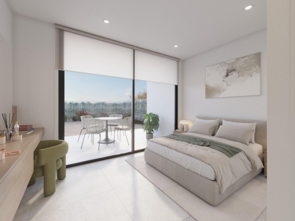 Villa de 3 dormitorios en un sola planta con solarium y piscina privada en Hacienda del Álamo Golf Resort(Murcia)