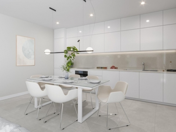 Villa pareada de 3 dormitorios con solarium a solo 950m de la playa en Puerto de Mazarrón