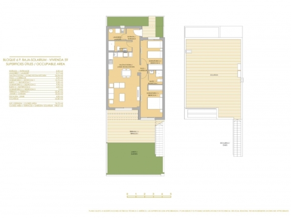 Adosado de 2 dormitorios con jardín y solarium privado en Vistabella Golf(Orihuela)