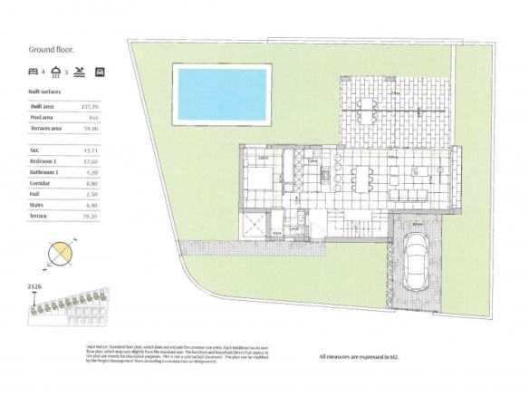 Villa de 4 dormitorios con piscina privada y vistas al golf en Algorfa