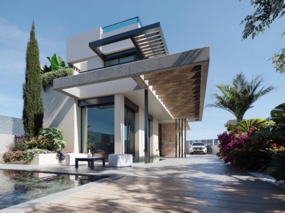 Villa de 3 dormitorios con sótano y piscina privada a la venta en Los Alcázares – Murcia