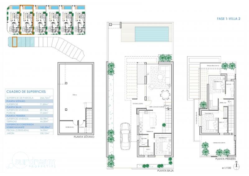 g_43114-3-12 Villa de 3 dormitorios con sótano y piscina privada a la venta en Los Alcázares – Murcia