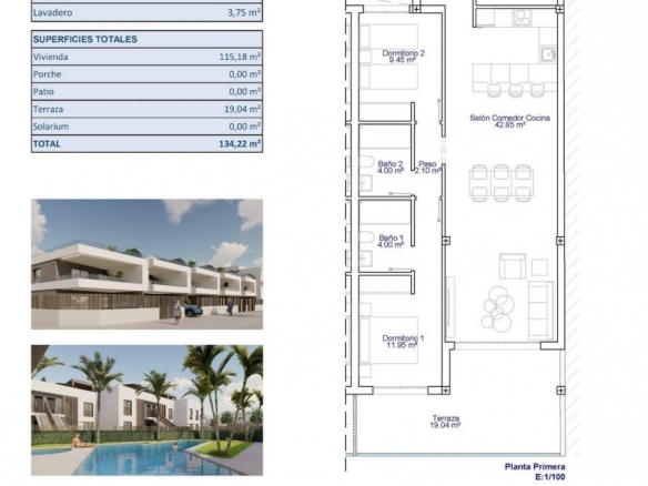 Apartamento de 3 dormitorios a poca distancia de la playa en venta en Pilar de la Horadada