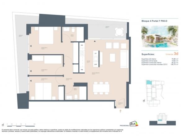 Apartamento de planta baja con 3 dormitorios a la venta en Jávea y a solo 5 minutos de la playa y el centro.