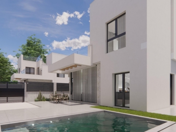 Villa independiente de nueva construcción con 4 dormitorios y piscina privada en Los Montesinos(Alicante)
