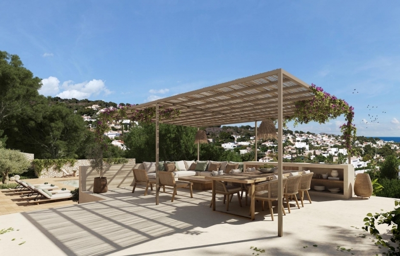 Villa mediterránea de lujo con 4 dormitorios y piscina privada a la venta en Benissa(Alicante)