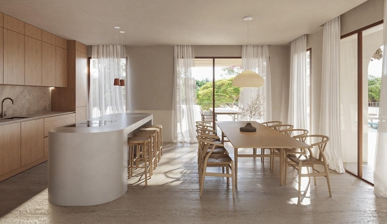 Villa de lujo de estilo ibicenco con 3 dormitorios a solo 1 km de la playa en La Fustera(Benissa)