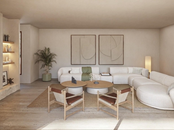 Villa de lujo de estilo ibicenco con 3 dormitorios a solo 1 km de la playa en La Fustera(Benissa)
