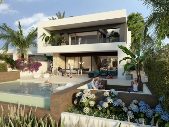 Exclusiva villa de nueva construcción con 3 dormitorios en primera línea de campo de golf en La Finca Golf Resort(Algorfa)
