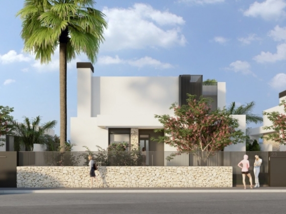 Exclusiva villa de nueva construcción con 3 dormitorios en primera línea de campo de golf en La Finca Golf Resort(Algorfa)