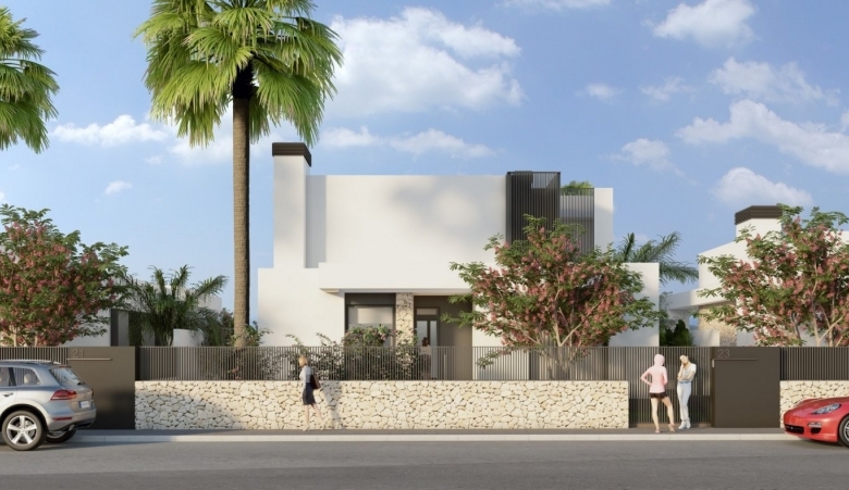 Exclusiva villa de nueva construcción con 3 dormitorios en primera línea de campo de golf en La Finca Golf Resort(Algorfa)