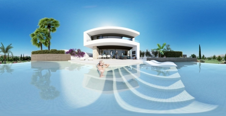Exclusiva villa de nueva construcción con 3 dormitorios en primera línea de campo de golf en La Finca Golf Resort(Algorfa)