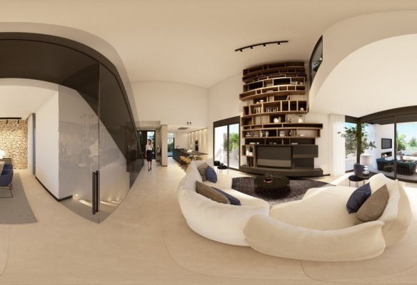 Exclusiva villa de nueva construcción con 3 dormitorios en primera línea de campo de golf en La Finca Golf Resort(Algorfa)