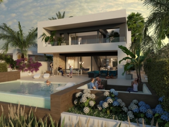 Exclusiva villa de nueva construcción con 3 dormitorios en primera línea de campo de golf en La Finca Golf Resort(Algorfa)