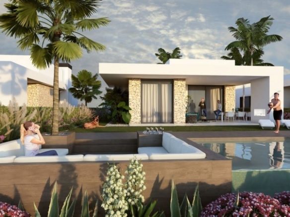 Maginifica villa de nueva construcción con 3 dormitorios en primera línea de campo de golf en La Finca Golf Resort