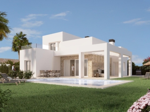 Villa de 4 dormitorios con piscina privada a la venta en La Finca Golf Resort(Algorfa).