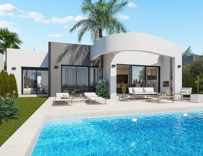 Chalet en una planta de 3 dormitorios en primera línea del campo de golf en Los Alcázares