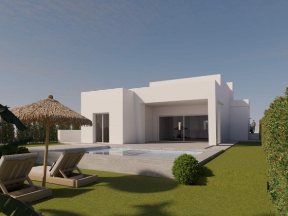 Villa de una sola planta con 3 dormitorios y piscina privada a la venta en La Finca Golf Resort, Algorfa