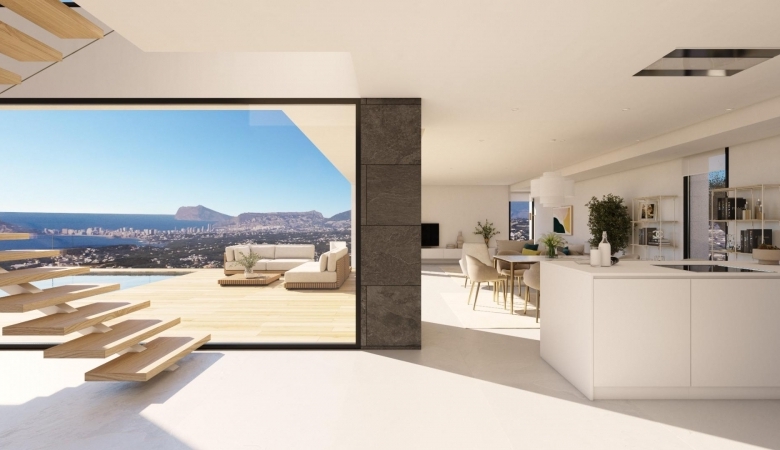 Villa de lujo con 3 dormitorios y piscina infinita con espectaculares panorámicas al mar en Benitachell(Alicante)