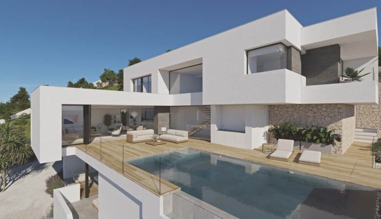 Villa de lujo con 3 dormitorios y piscina infinita con espectaculares panorámicas al mar en Benitachell(Alicante)