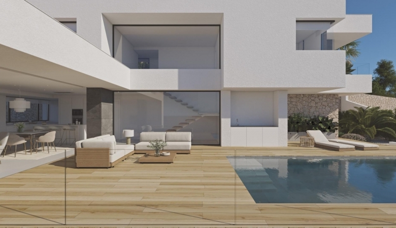 Villa de lujo con 3 dormitorios y piscina infinita con espectaculares panorámicas al mar en Benitachell(Alicante)