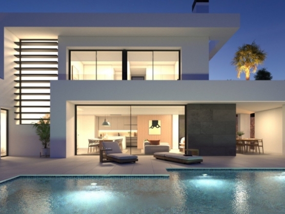 Exclusiva villa moderna de 3 dormitorios con piscina privada y vistas al mar en venta – Benitachell(Alicante)