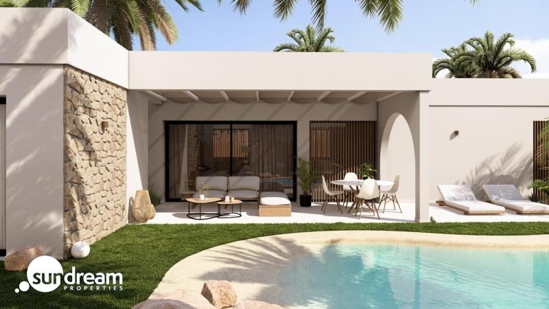 g_43451-7-13 Villa de 3 dormitorios de nueva construcción con piscina privada en resort de golf en Murcia