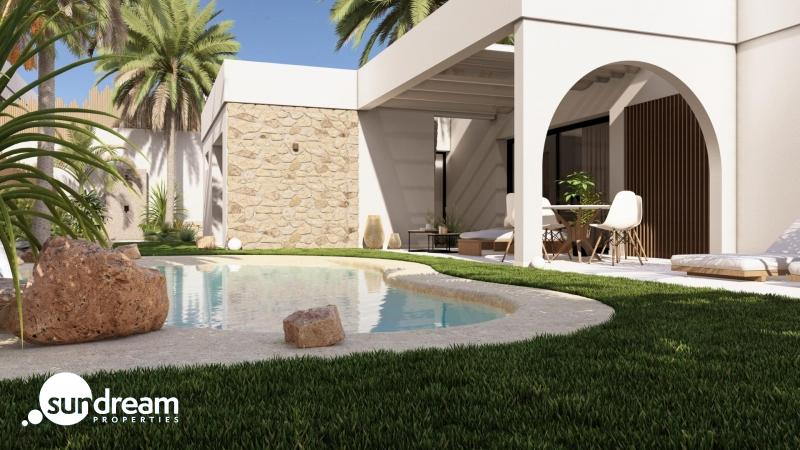 Villa de 3 dormitorios de nueva construcción con piscina privada en resort de golf en Murcia