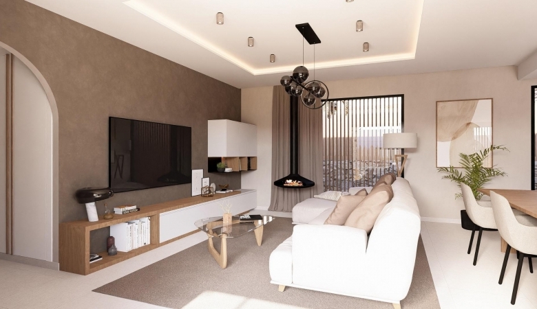Villa de 3 dormitorios de nueva construcción con piscina privada en resort de golf en Murcia