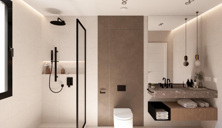 Villa en una planta con 2 dormitorios y piscina privada en golf resort (Murcia)