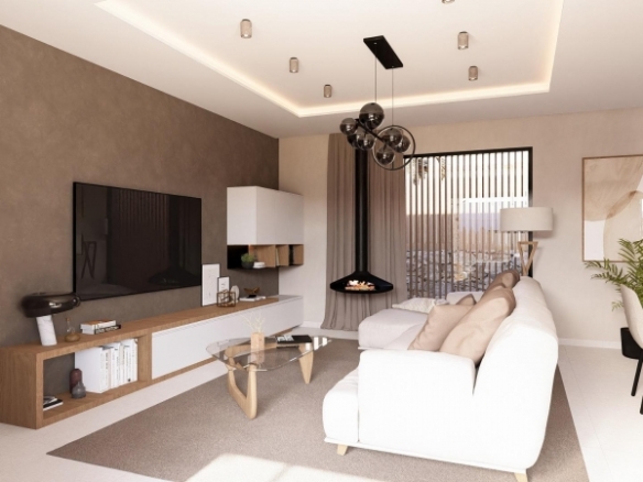 Villa en una planta con 2 dormitorios y piscina privada en golf resort (Murcia)
