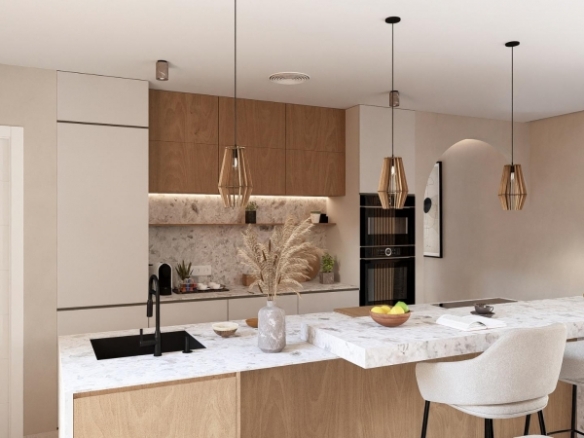 Villa en una planta con 2 dormitorios y piscina privada en golf resort (Murcia)