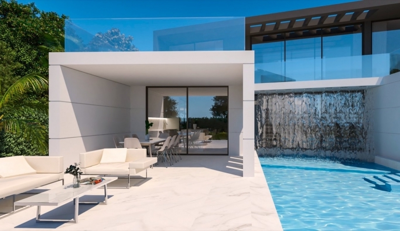 Espectacular villa de 4 dormitorios con parcela de 1000m2 en exclusivo resort de golf(Murcia)