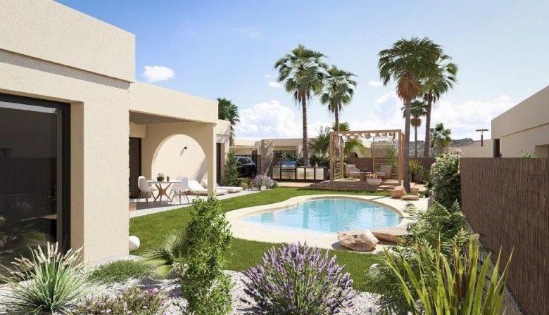 Villa de 3 dormitorios en una planta con piscina privada en resort de golf(Murcia)