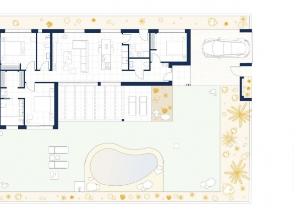 Villa de 3 dormitorios en una planta con piscina privada en resort de golf(Murcia)