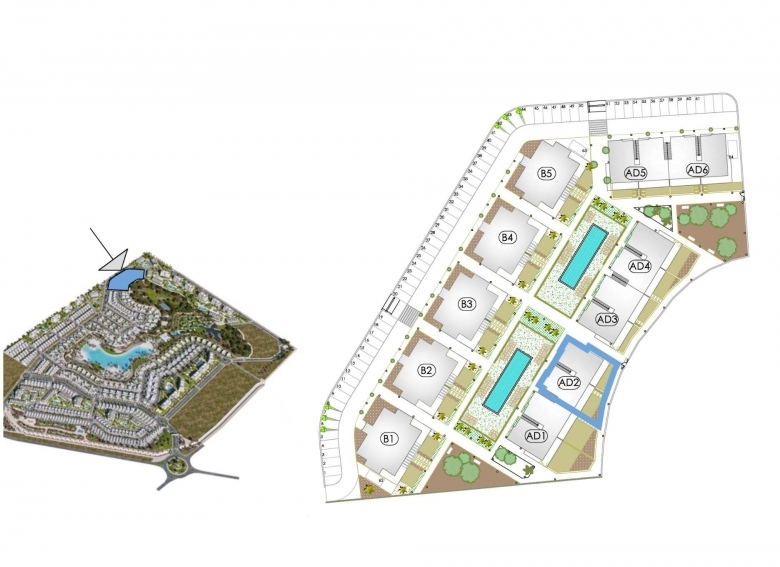 Ático de 3 dormitorios de nueva construcción a la venta en Santa Rosalia Lake and Life Resort(Murcia)