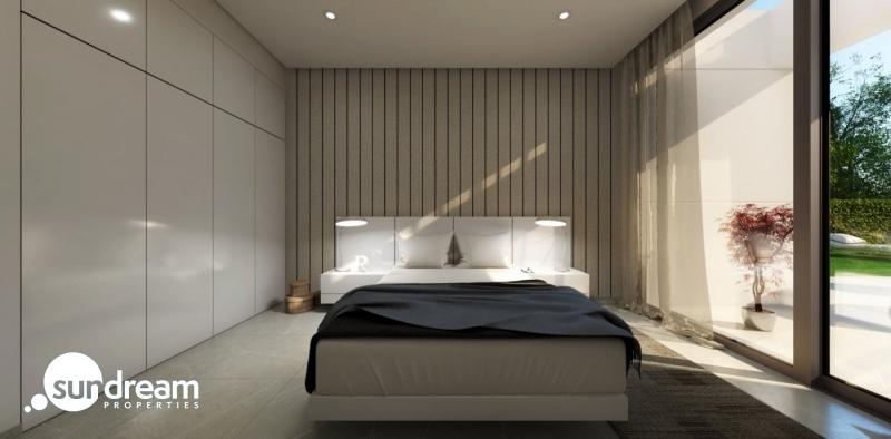 Exclusiva villa de 4 dormitorios en una sola planta con piscina privada en golf resort en Murcia