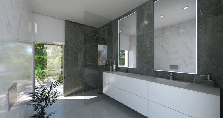 Exclusiva villa de 4 dormitorios en una sola planta con piscina privada en golf resort en Murcia