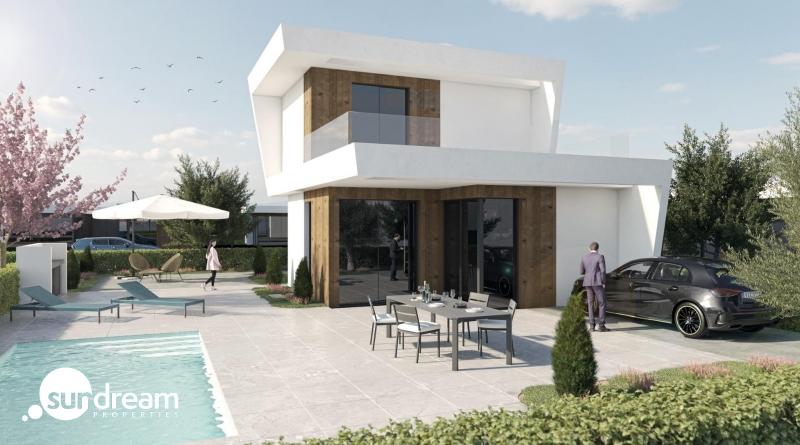 g_43491-21-1 Villa de nueva construcción de 3 dormitorios con piscina privada y vistas a la montaña en campo de golf(Murcia)
