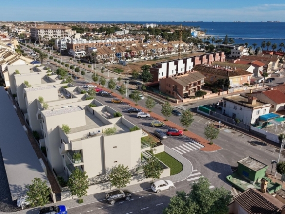 Apartamento de nueva construcción con 2 dormitorios a solo 250m de la playa en Los Alcázares(Murcia)