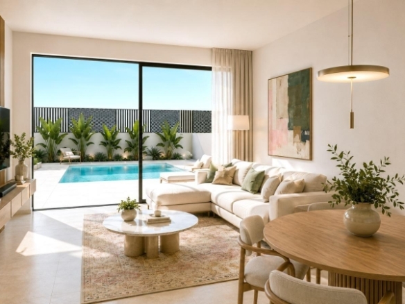 Villa adosada de 3 dormitorios de nueva construcción en Santa Rosalia Lake and Life Resort, Murcia