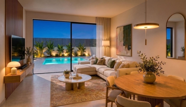 Villa adosada de 3 dormitorios de nueva construcción en Santa Rosalia Lake and Life Resort, Murcia