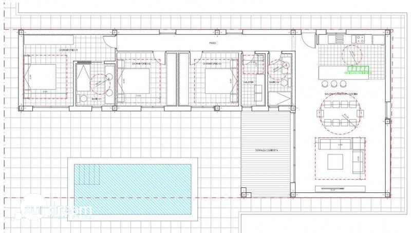 g_43500-37-8 Villa de 3 dormitorios y piscina privada en una planta a la venta en Pinoso(Alicante)