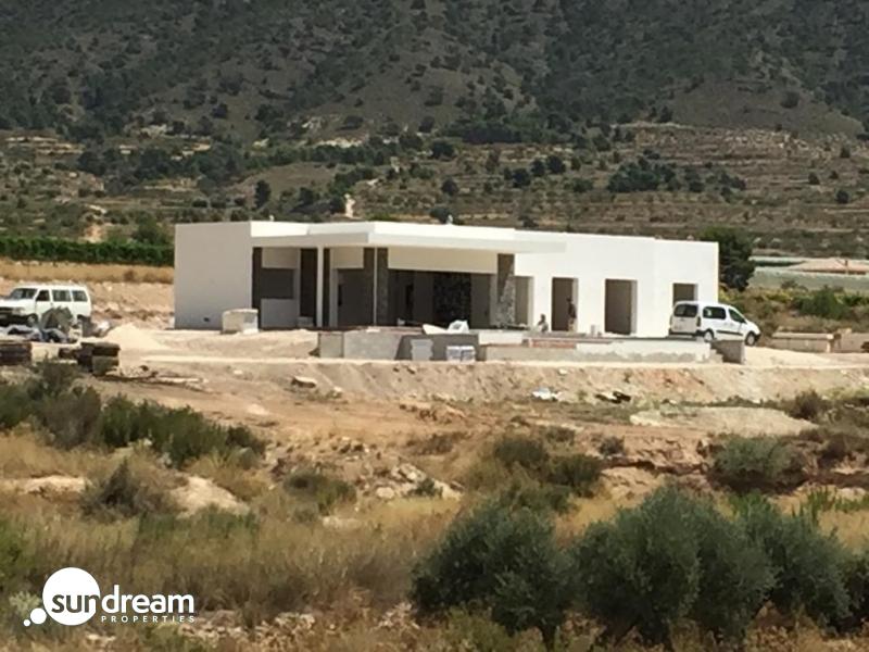 Villa de obra nueva con piscina y terreno en Pinoso