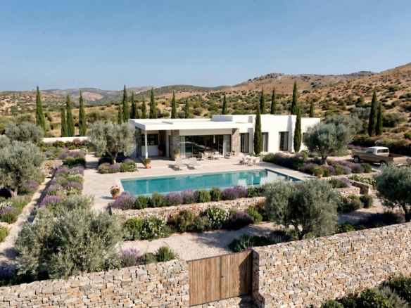 Villa de obra nueva con piscina y terreno en Pinoso