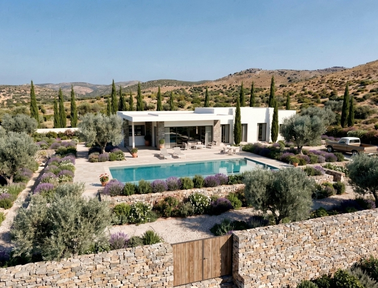 Villa de obra nueva con piscina y terreno en Pinoso