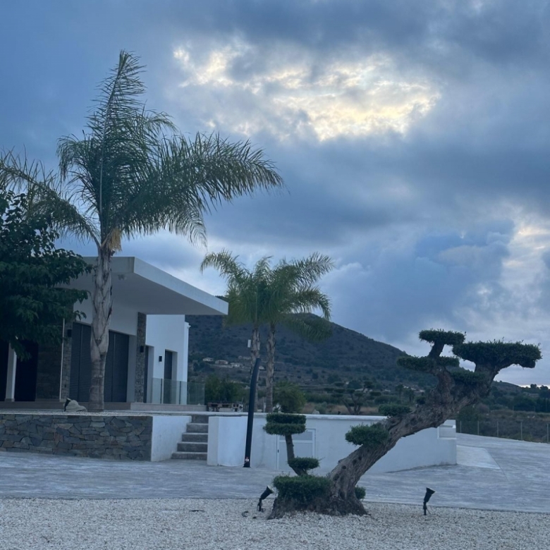 Villa de obra nueva con piscina y terreno en Pinoso